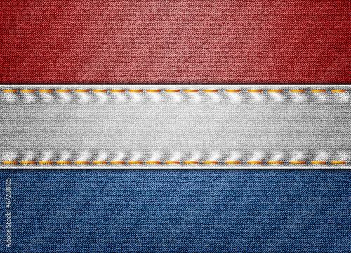 Netherlands denim flag