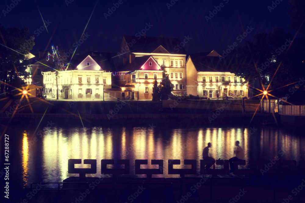 Naklejka premium city ​​nightlife