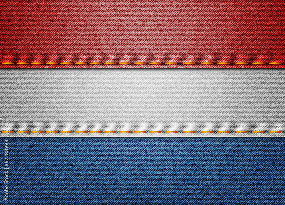 Netherlands denim flag