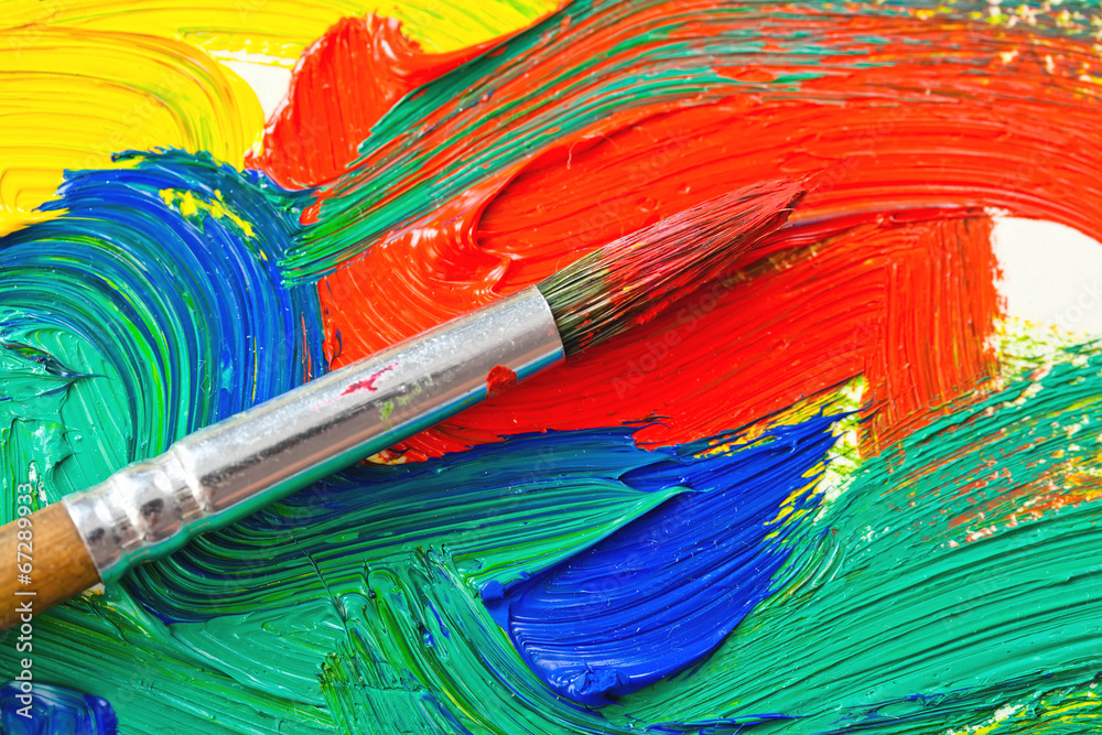 Obraz premium Paints and brushes