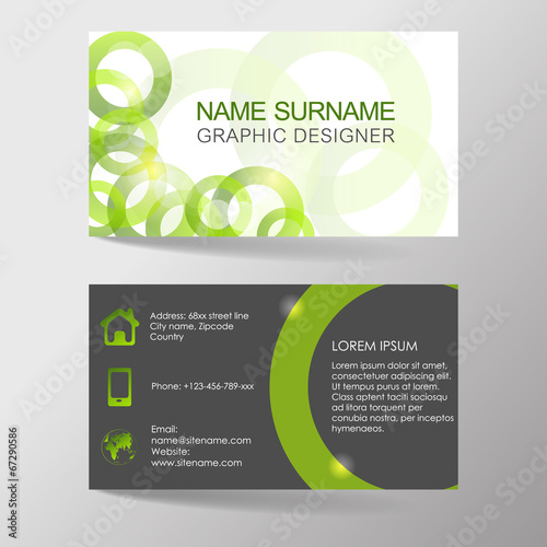Modern professional business card template, visiting card