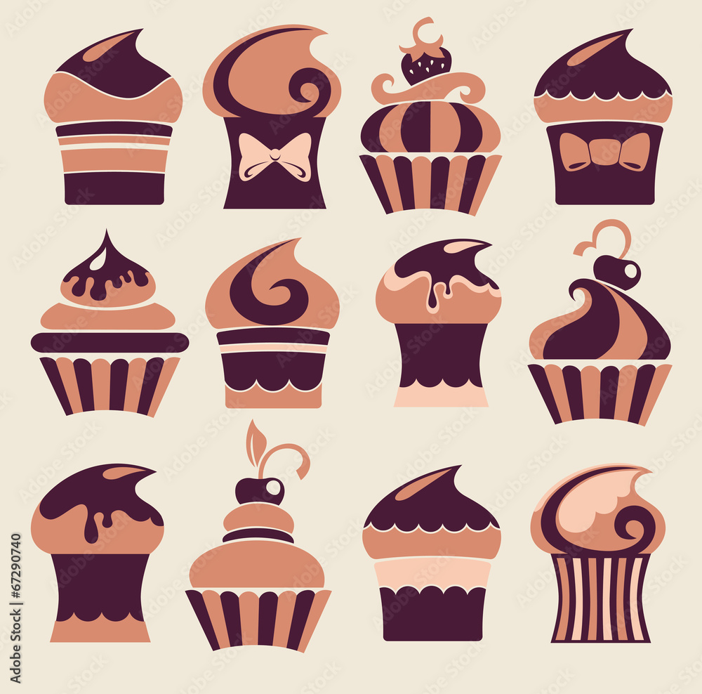 large funny cartoon cupcakes collection large funny cartoon cupcakes collection