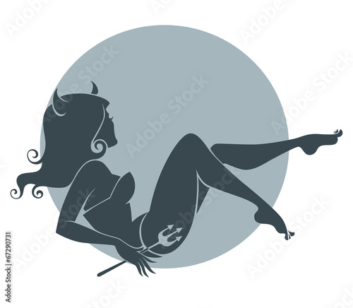 young happy and attractive devil girl