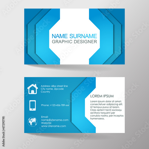 Modern professional business card template, visiting card
