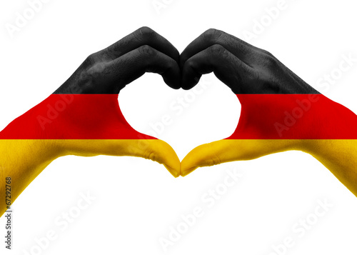 Handherz Schwarz-Rot-Gold