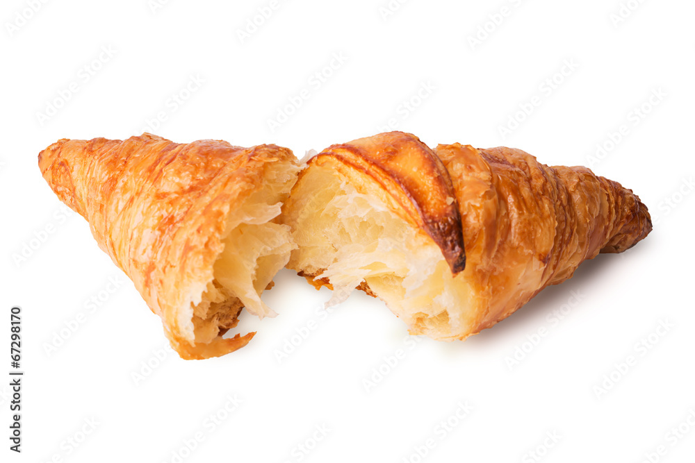 Fresh croissant isolated on white background Fresh croissant isolated on white background