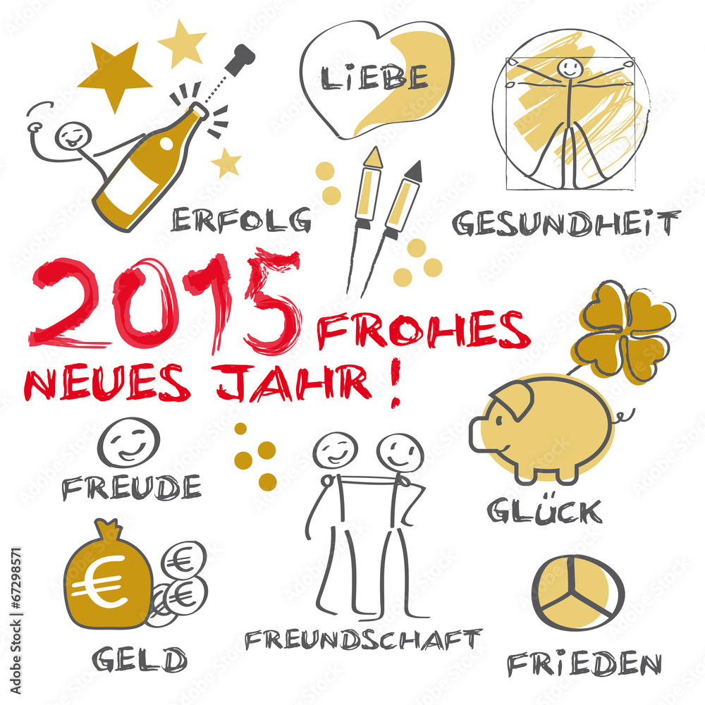 2015 Frohes neues Jahr Stock Vector Adobe Stock