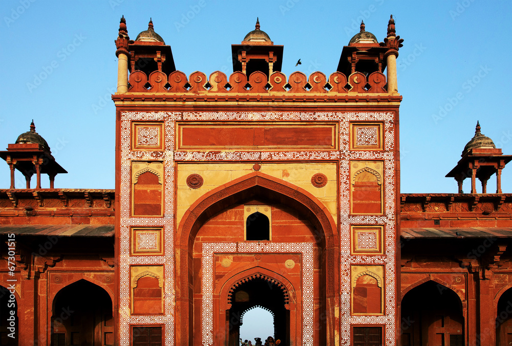 Obraz premium Fatehpur Sikri, India, built by the great Mughal emperor, Akbar beginning in 1570 Iin Agra, India