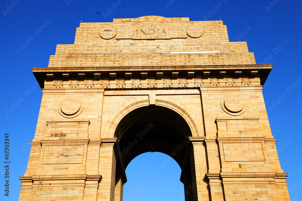India Gate in New Delhi, India (commemoration of the 90,000 soldiers of the British Indian Army who lost their lives in British Indian Empire) India Gate in New Delhi, India (commemoration of the 90,000 soldiers of the British Indian Army who lost their lives in British Indian Empire)