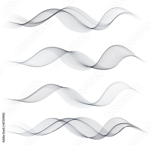 Abstract transparent wave banner for design