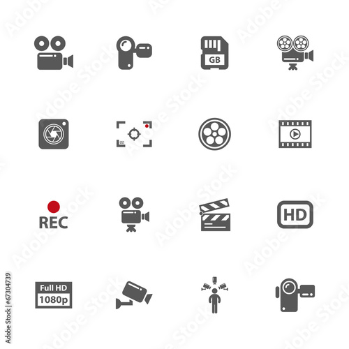 Video icons set.