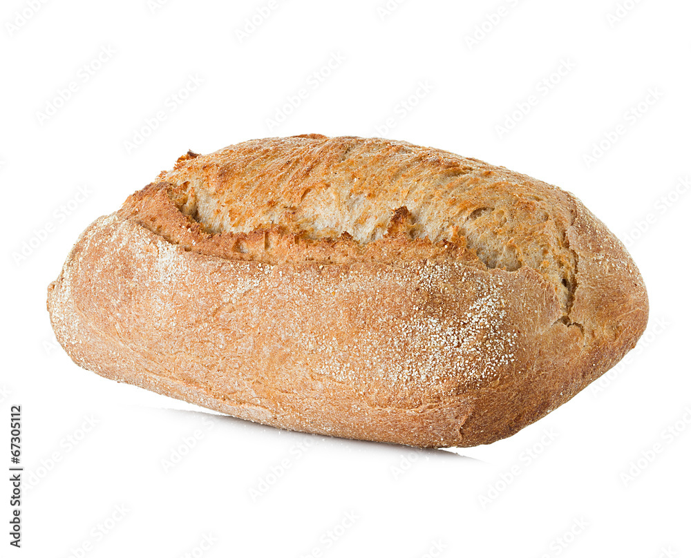 bread with bran isolated on a white background bread with bran isolated on a white background