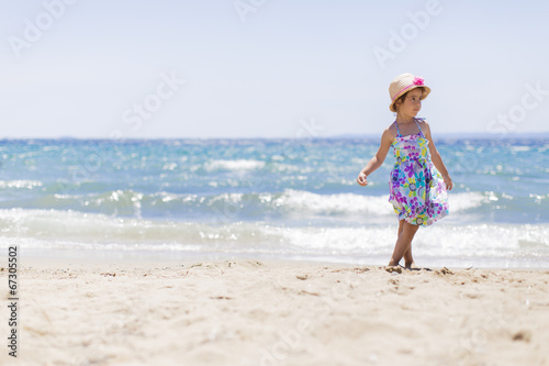Little girl on the beach