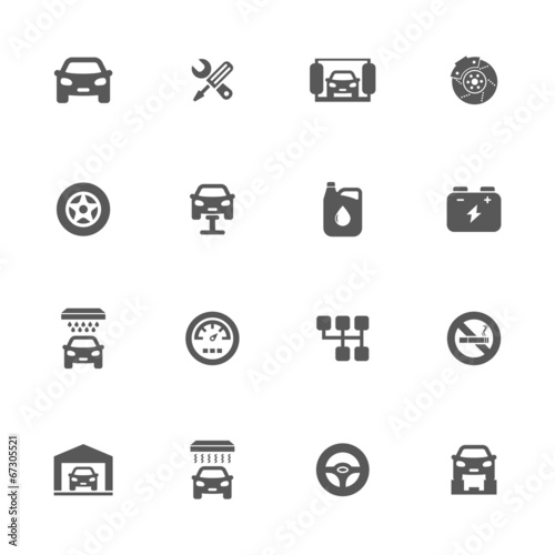 Auto service icons set.