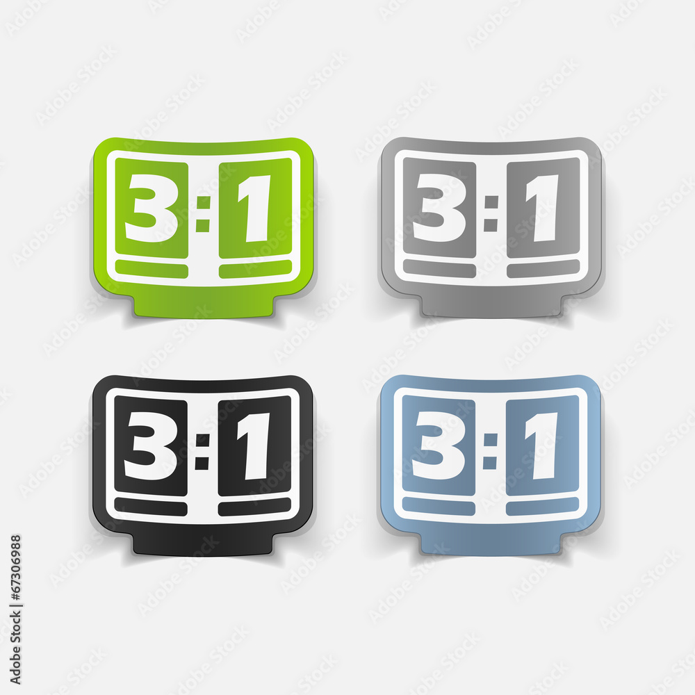realistic design element: score board realistic design element: score board