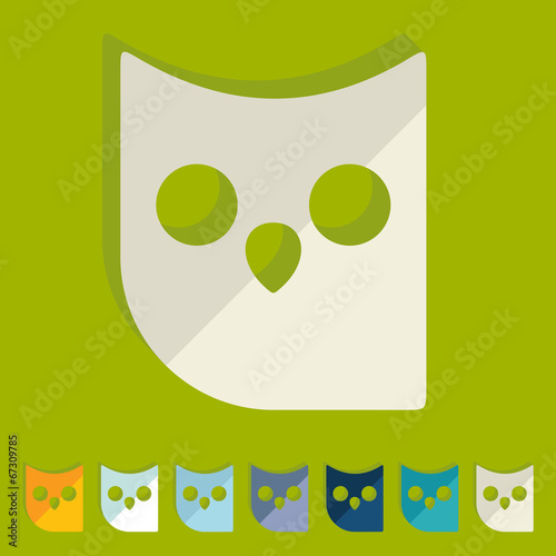 Flat design: owl