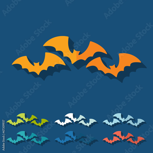 Flat design: bat