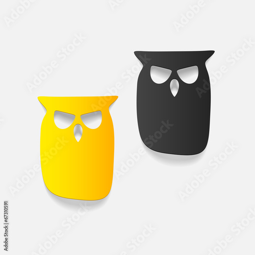 realistic design element: owl