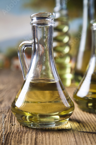 Olive oils in bottles