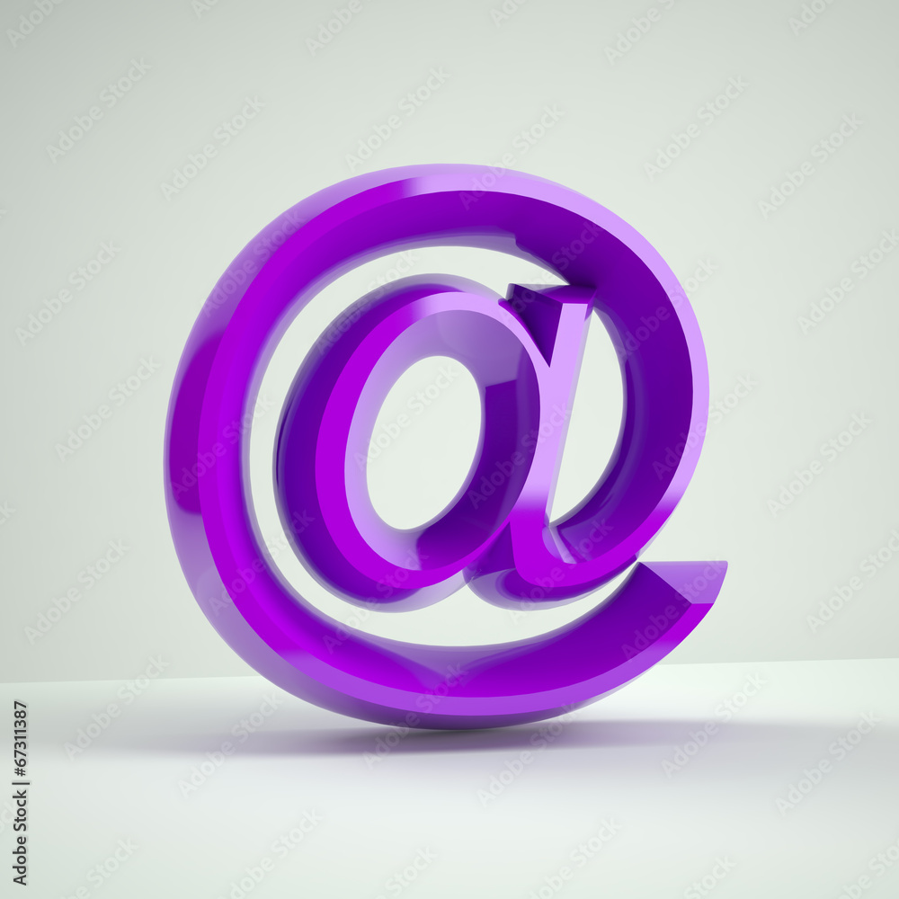 Obraz premium lilac shiny at e-mail symbol