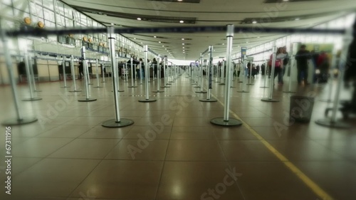 Wallpaper Mural Check in area at airport. No lines. People walking around Torontodigital.ca