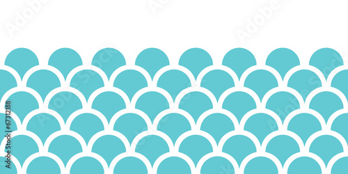 Wallpaper Mural Abstract blue fishscale horizontal seamless pattern background Torontodigital.ca