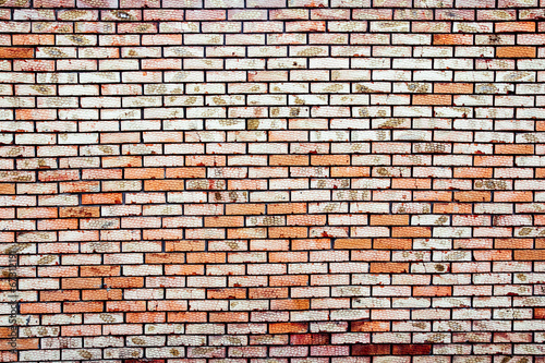 old red brick wall texture background