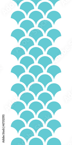 Abstract blue fishscale vertical seamless pattern background