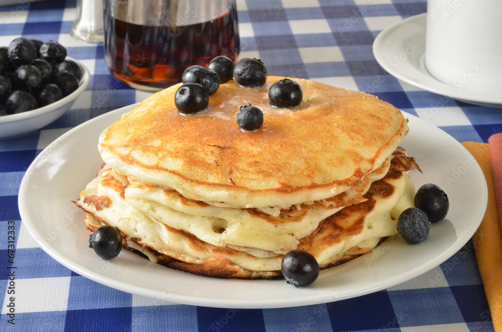 Pancakes with blueberries Pancakes with blueberries