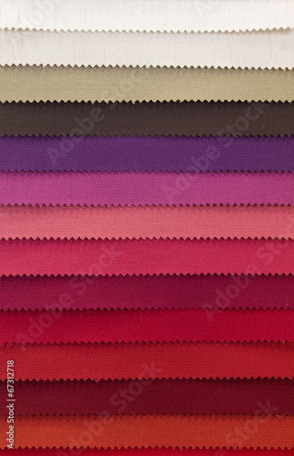 Color swatch of fabric textiles