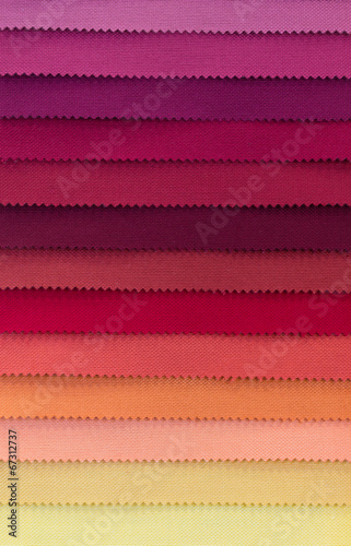 Color swatch of fabric textiles