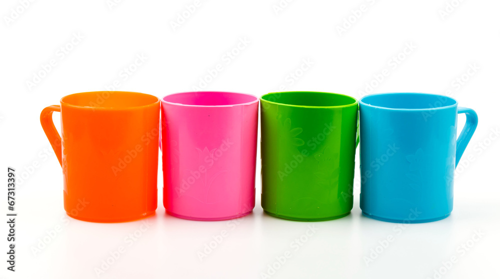 Plastic cup isolated white background Plastic cup isolated white background