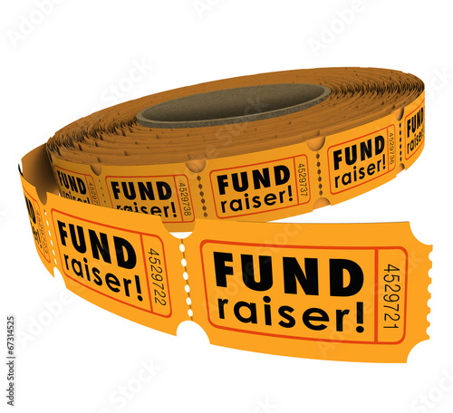 Fundraiser 50 Fifty Raffle Ticket Roll Charity Event Raising Mon photo