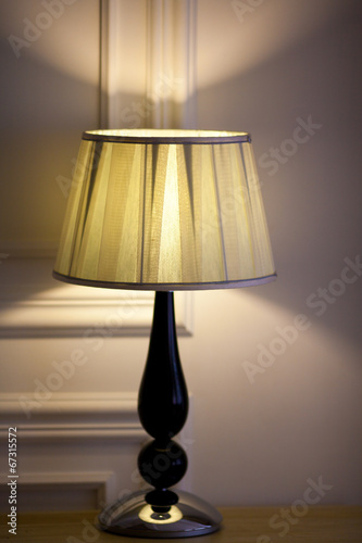 Table lamp in the bed room