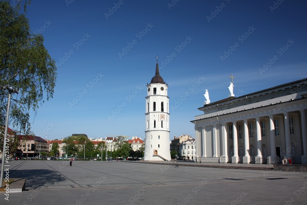 Bell Tower and the Cathedral of St. Stanislaus. Vilnius