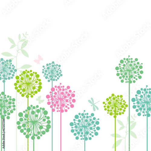 Dandelion flower bed
