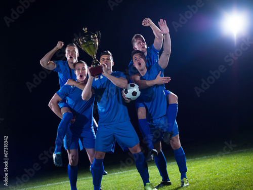 soccer players celebrating victory © .shock
