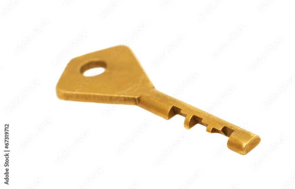 key on white background key on white background
