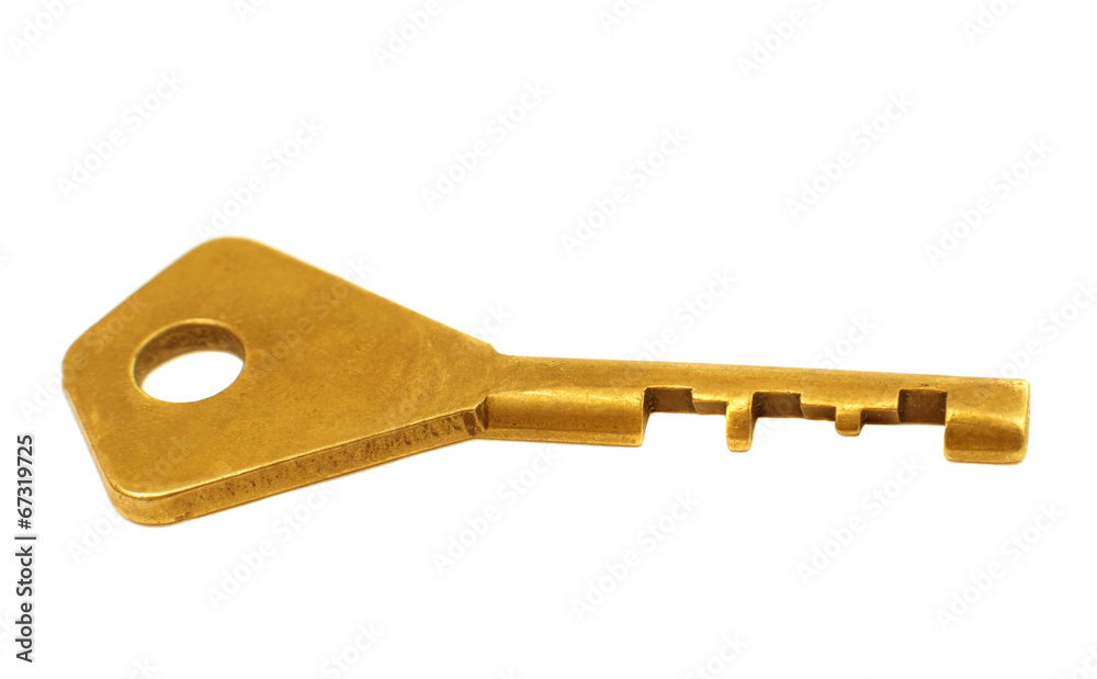 key on white background key on white background