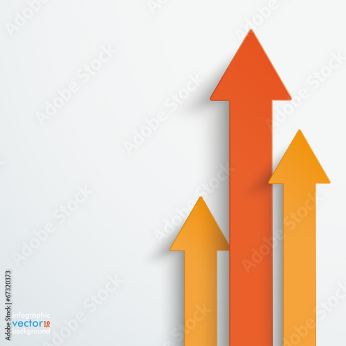 Three Orange Arrows Growth