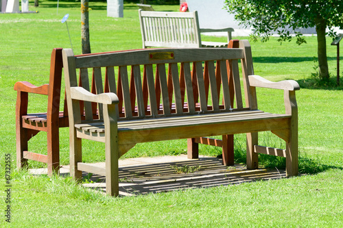 Two benches back to back