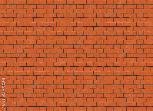 red small brick hi-res wall pattern