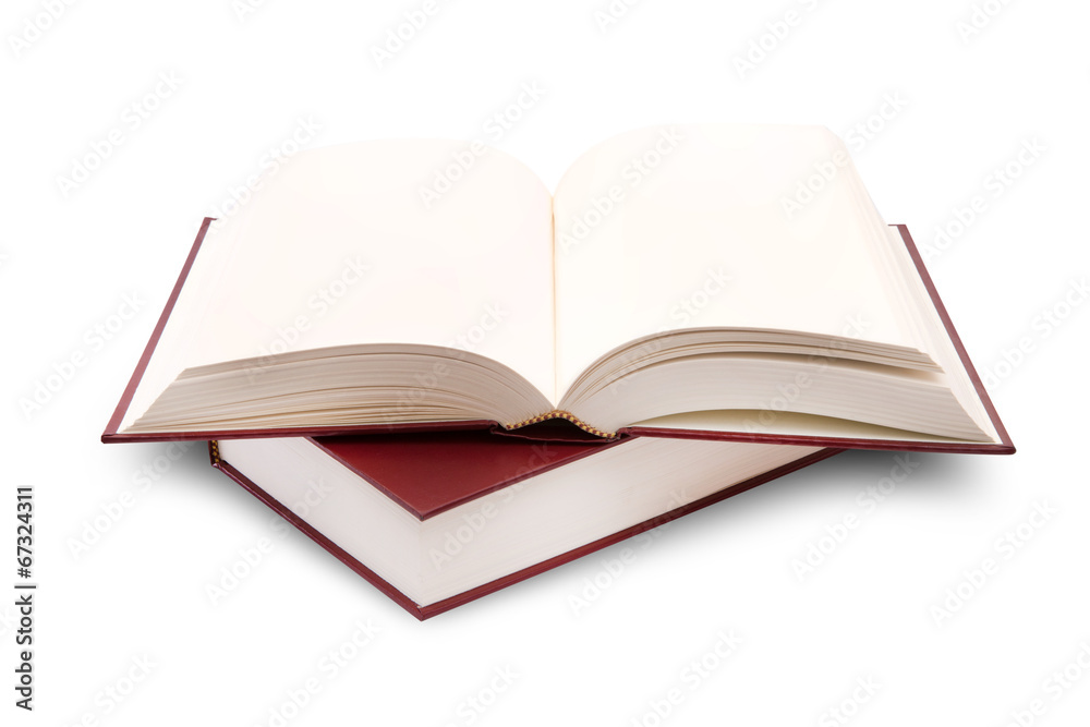 open books on white background open books on white background