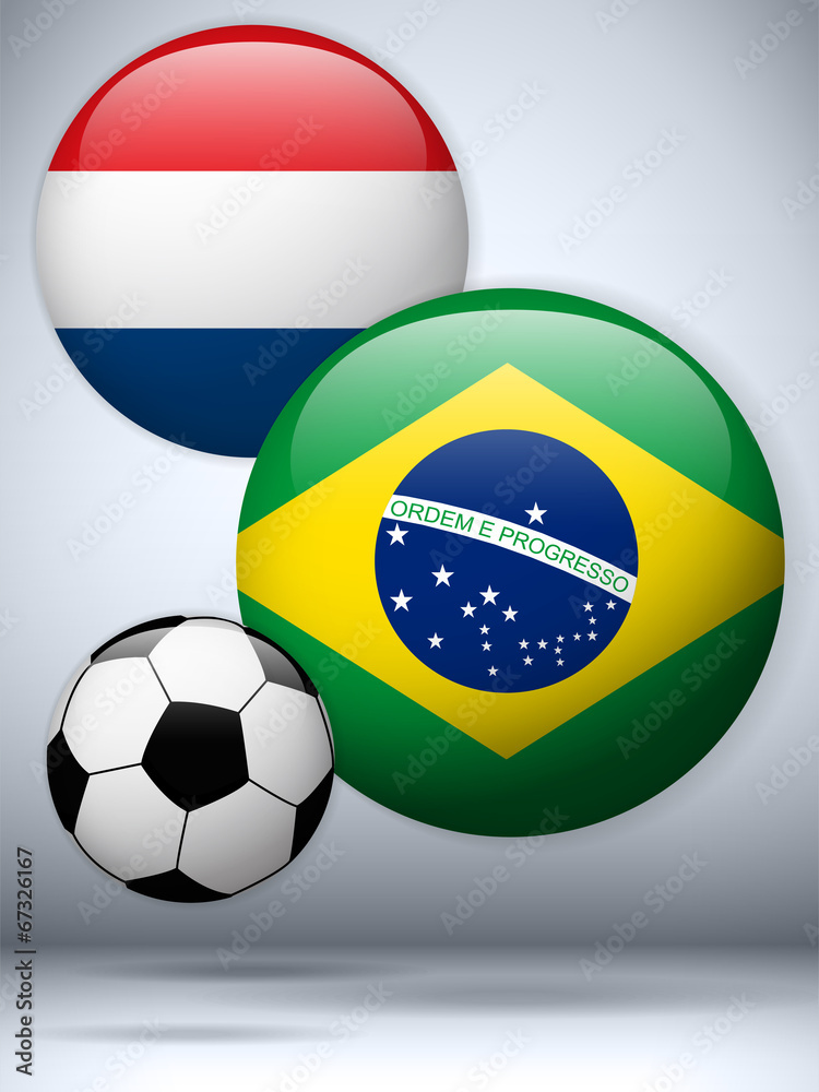Netherlands versus Brazil Flag Soccer Game