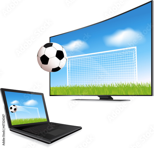 Smart Tv and Laptop