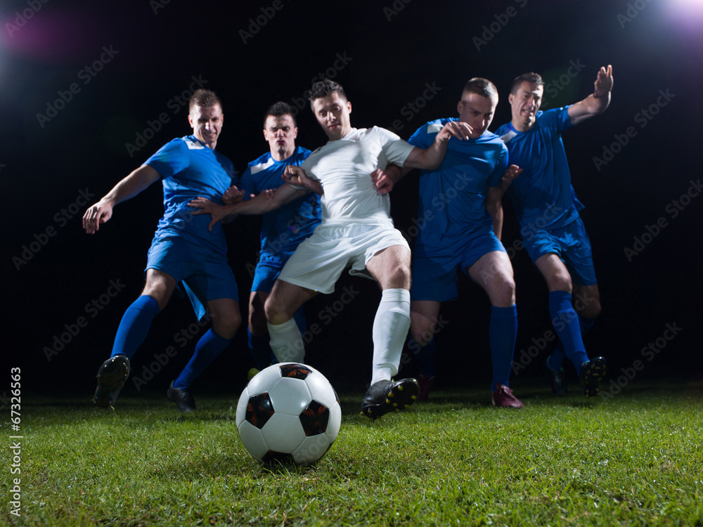Naklejka premium soccer players duel
