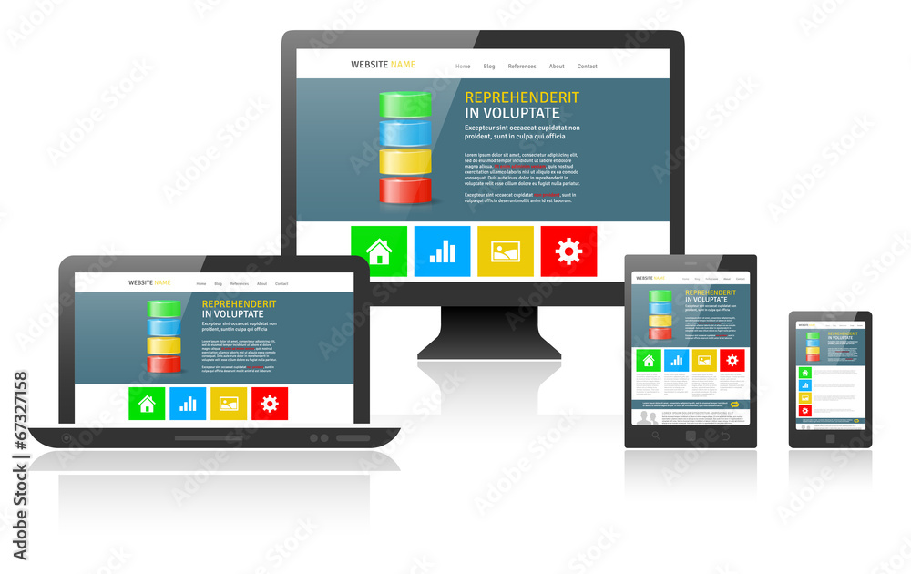 Responsive web design on different devices