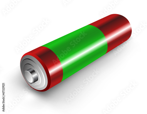 Vector 3d illustration of battery.