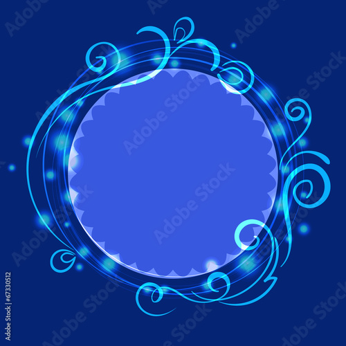 Abstract red mystic lace background with swirl pattern and frame