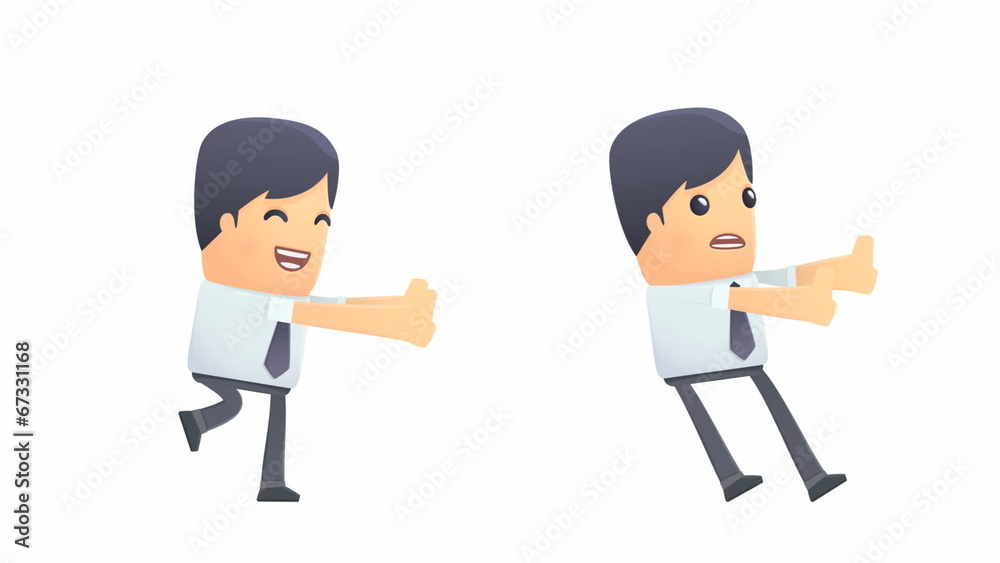 set of businessman character in different actions set of businessman character in different actions